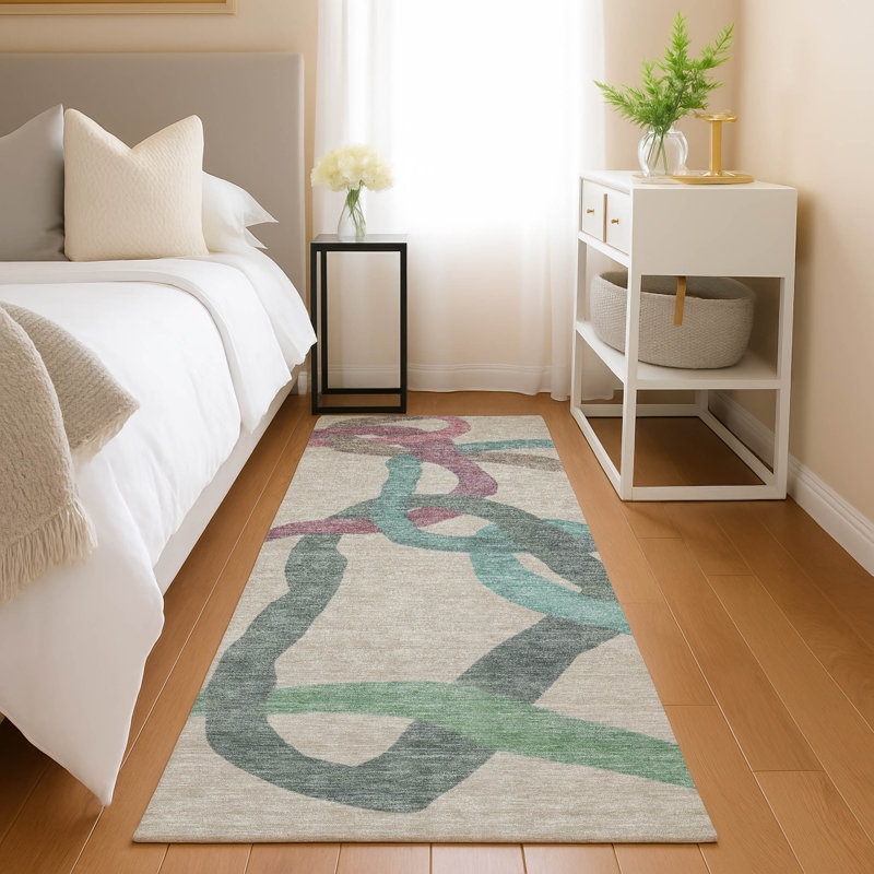 Machine Washable Indoor/Outdoor Erfried ACN2394 Abstract Rug, Runner 2'3" x 7'6"
