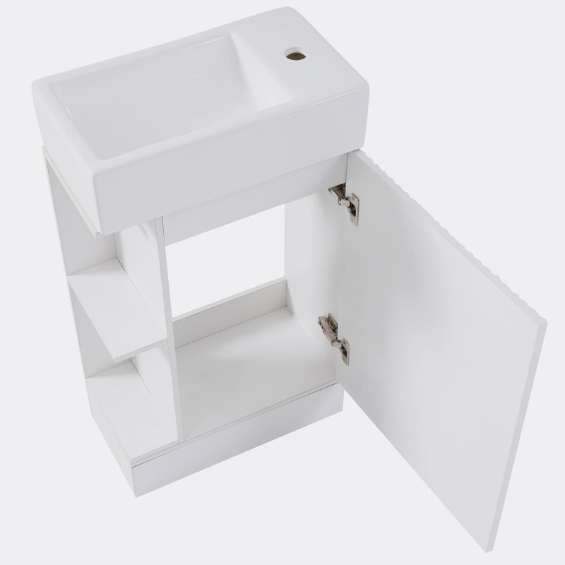 Ensemble de meuble-lavabo simple 18,6 po avec dessus en céramique Haflinger