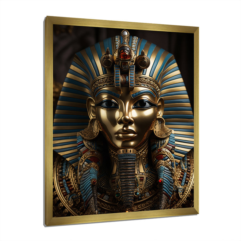 Kahutia, Égypte, pharaons, héritage II - Égypte, art mural, H 20 po x l 12 po x P 1 po, Cadre doré simple