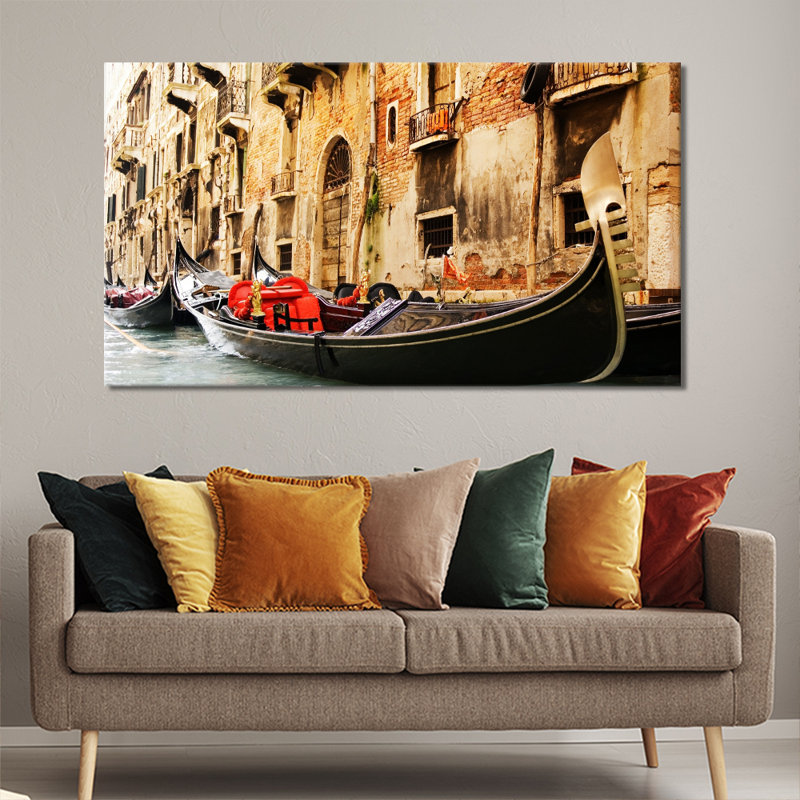 The Gondolas - Wrapped Canvas Print, 76cm H x 127cm W x 3.2cm D