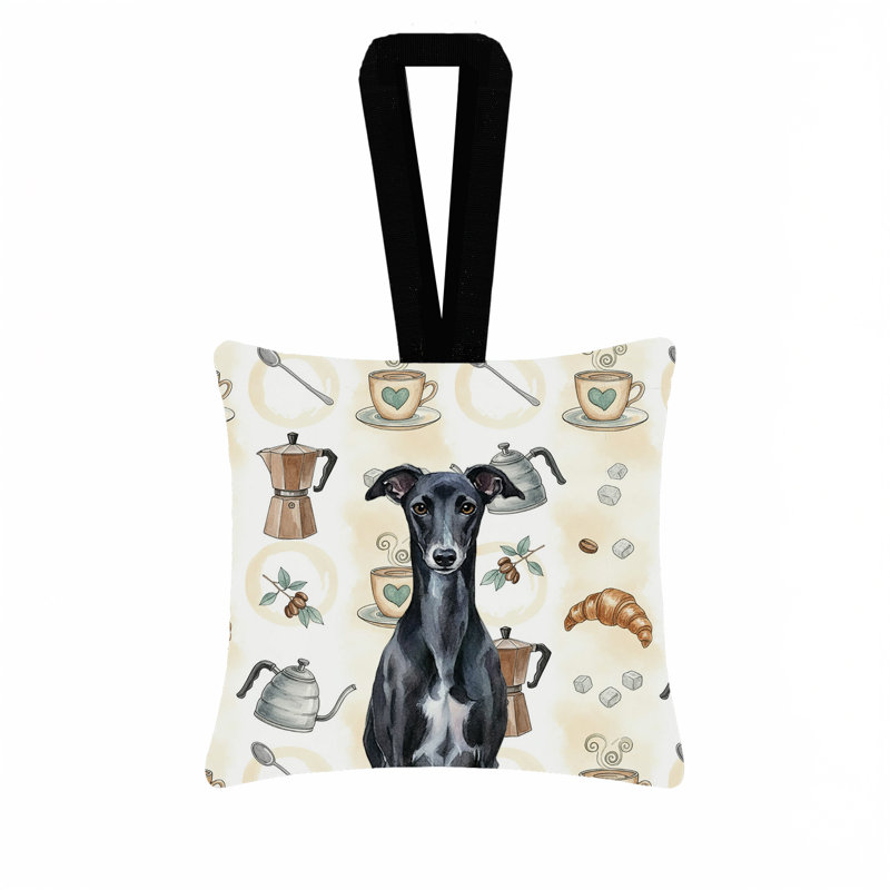 Ornement carré en tissu noir 3,5 pi x 3,5 pi, Whippet Black
