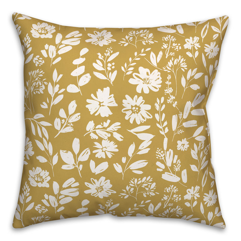  Housse et insert de coussin 16 po, Jaune, 18 po x 18 po