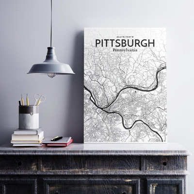 Pittsburgh City Map, impression