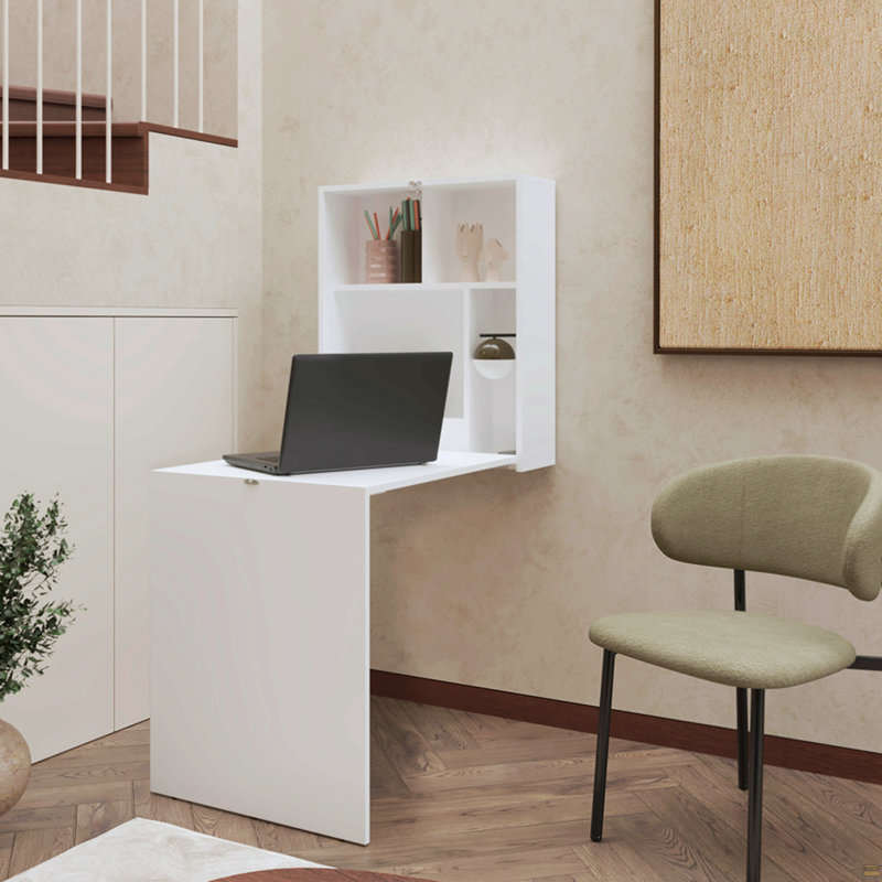 Table flottante vierge, bureau, blanc