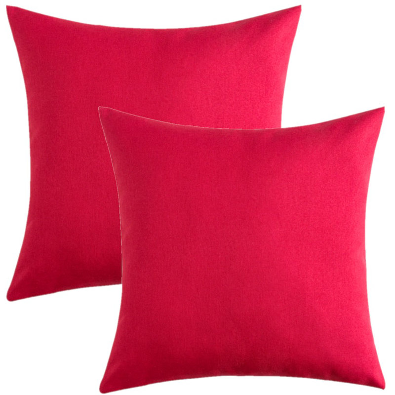Merino Outdoor Reversible Pillow Cover, Red