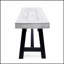 Bancs d'extérieur Carlisle, sablé + noir (ensemble de 2), siège en bois d'acacia durable pour des rassemblements extérieurs élégants et confortables