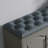 Gray Upholstered Shoe Storage Bench