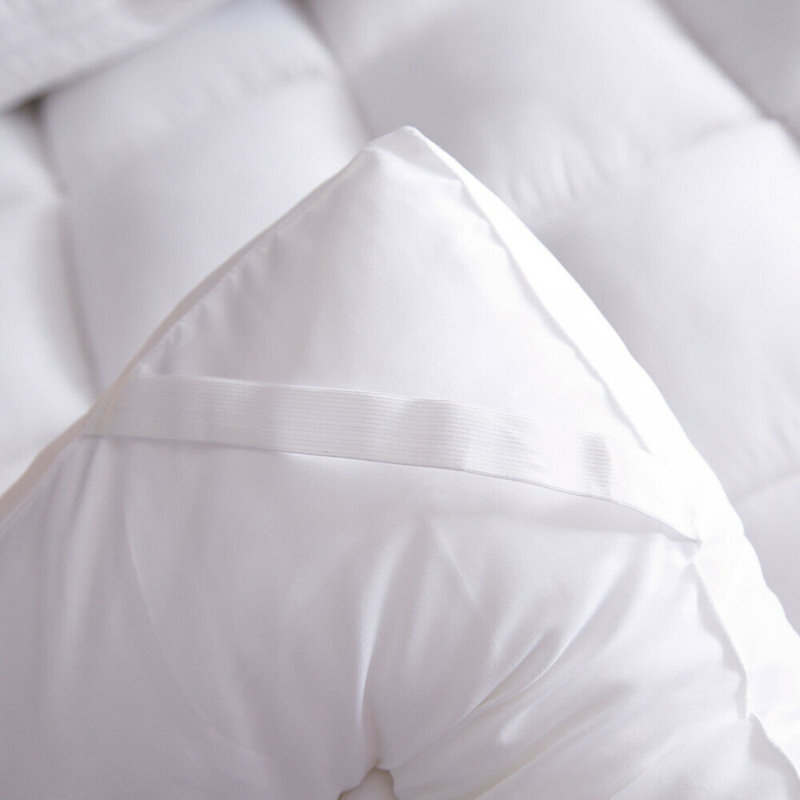 Surmatelas ajusté Protecteur 75D respirant matelassé respirant rembourré doux, Blanc