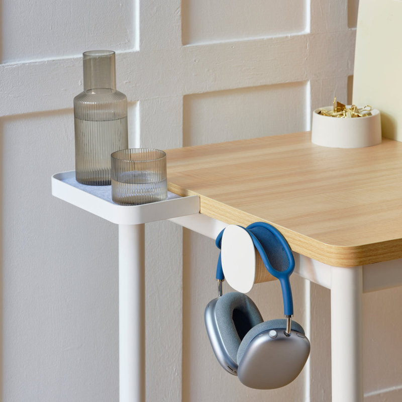 Daily Desk, 28.5" H x 36" W x 24" D, White, Woodgrain