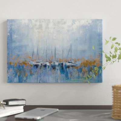 «Bateaux dans le port I», reproduction sur toile