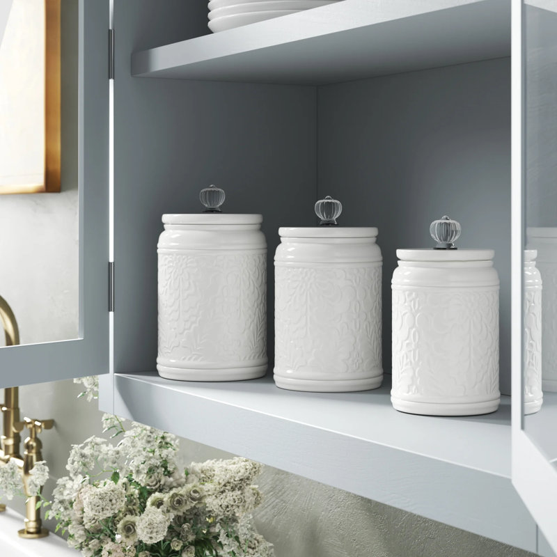 Ensemble 3 pièces de pots de rangement de cuisine