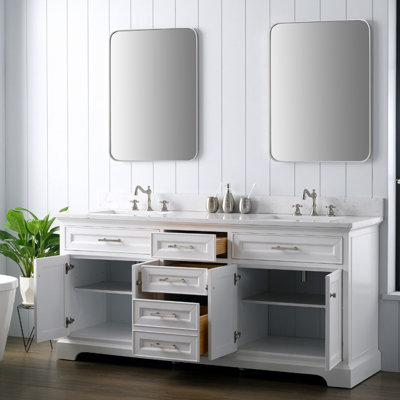 Lark Manor Annaline 72'' Free-standing Double Bathroom Vanity with ...