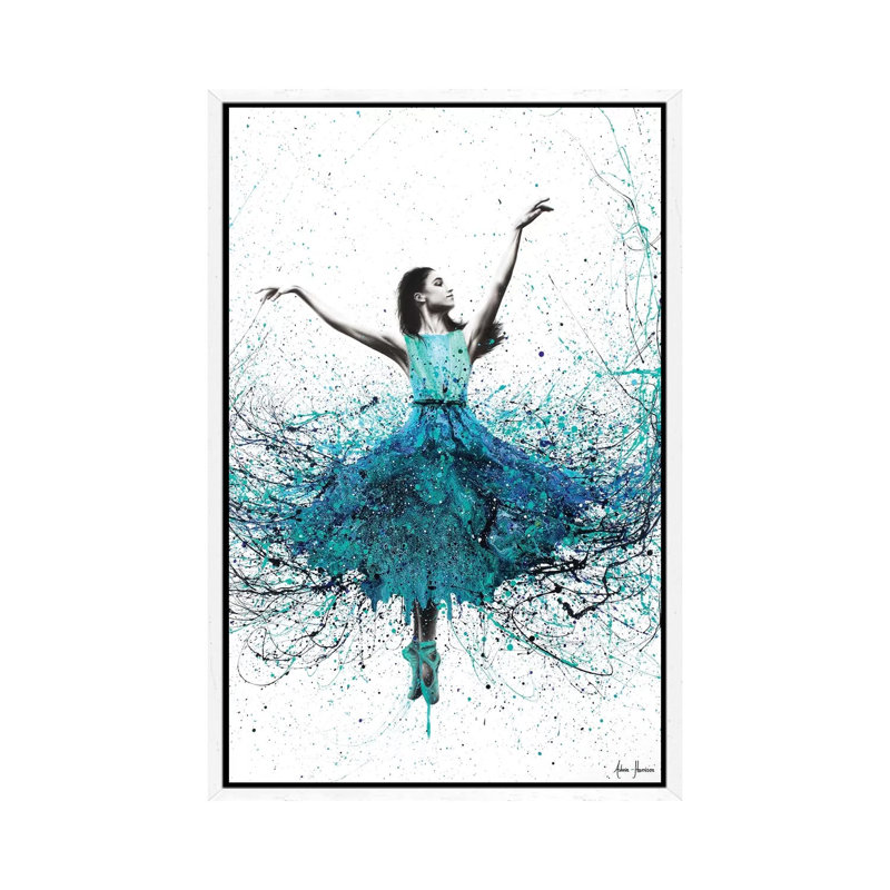 Coral Night Dancer by Ashvin Harrison - Print on Canvas, 66.04 cm H x 45.72 cm W, White Framed