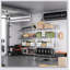 Unité de rangement robuste en métal à 4 tablettes réglables, idéale pour le garage et la cuisine, finition chromée, 15,8 po