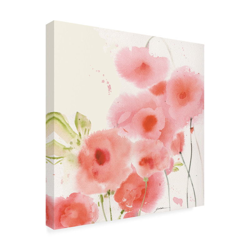 Impression florale sur toile Sheila, H 14 po x l 14 po x P 2 po
