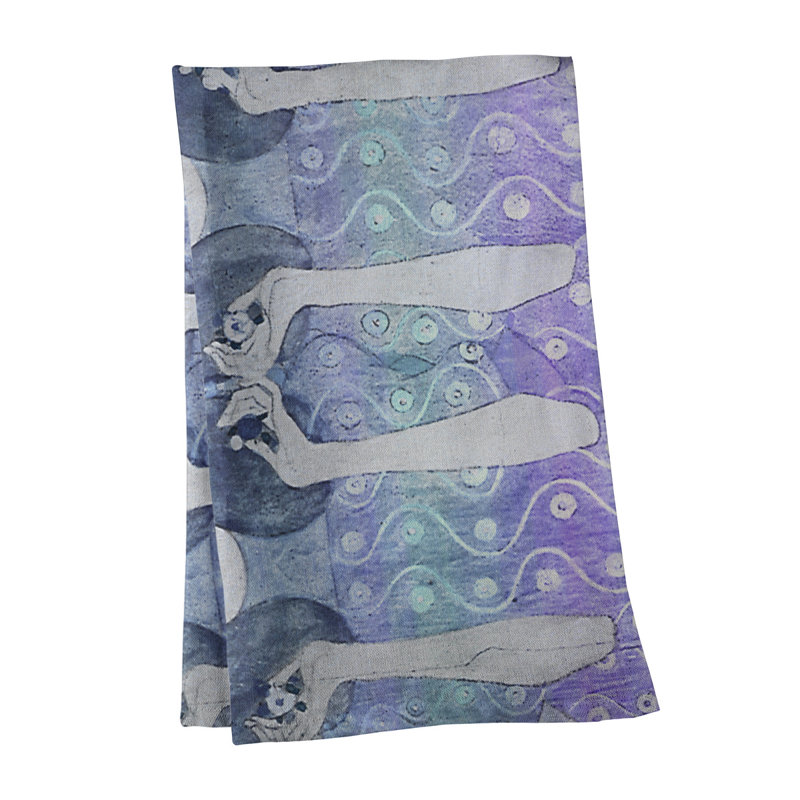 Magaw Tea Towel Kitchen Towel, Cotton Twill, Blue