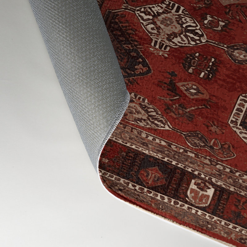 Turkish Brown Indoor and Outdoor Area Rug, Rectangle 5' x 7'