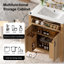 Meuble-lavabo en bois 30 po avec structure en bois massif-939517791