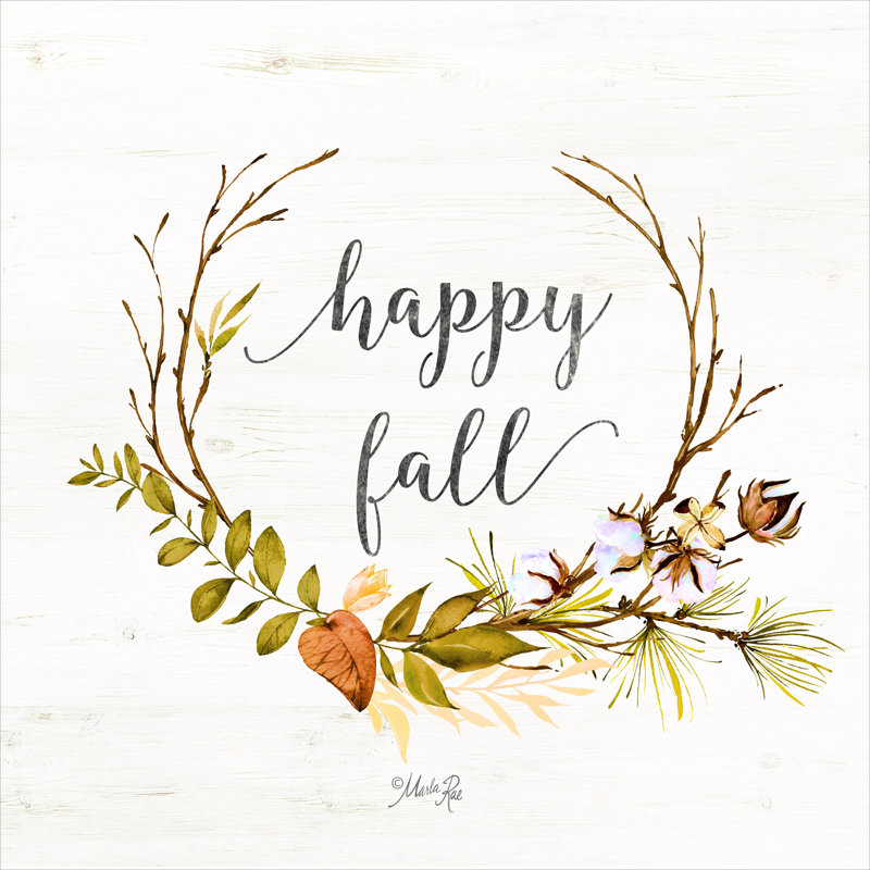 «Happy Fall» par Marla Rae - reproduction imprimée, Toile tendue, Non, H 24 po x l 36 po