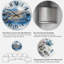 Horloge murale moderne abstraite bleu et or I-958125879