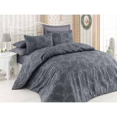 Cotton Blend Floral Duvet Cover
