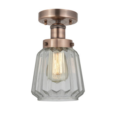Caggiano Glass Semi Flush Mount