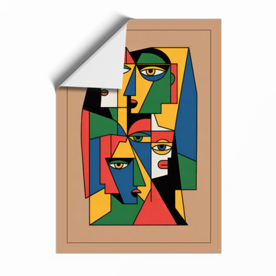 Fragmented Faces Cubism - Print