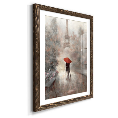 Paris in the Mist - Reproduction d'art sur papier encadrée