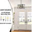 Luminaire suspendu Farmhouse rectangulaire avec cage en métal, plafonnier semi-encastré pour cuisine, chambre à coucher, salle à manger, couloir et vestibule