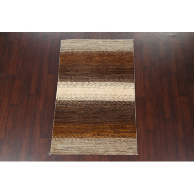 Vegetable Dye Gabbeh Handmade Area Rug 4x6