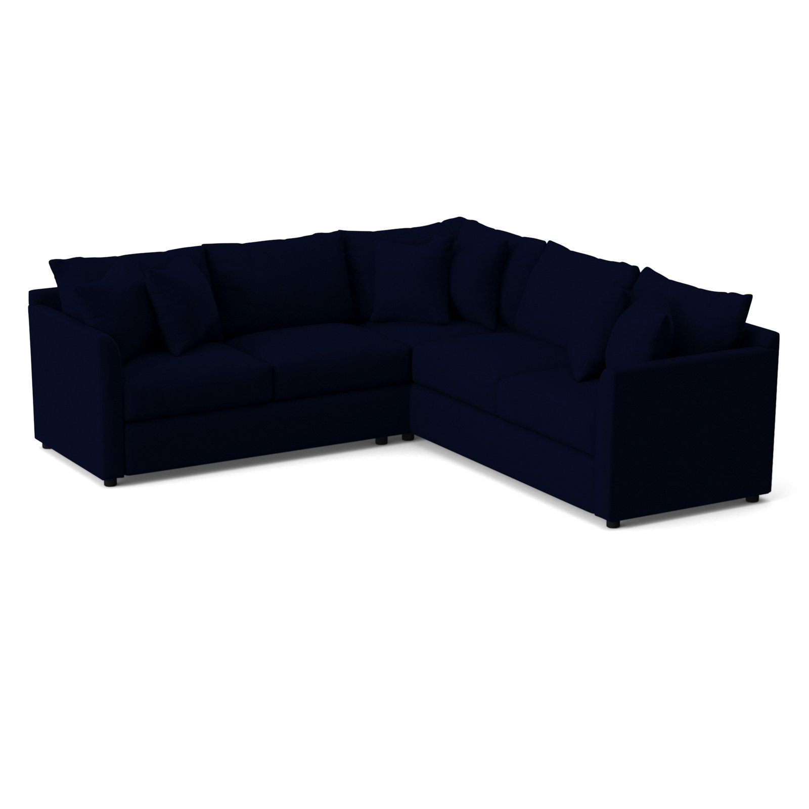 Cecelia Upholstered L-Sectional, Left Hand Facing, Canvas Navy Sunbrella® Canvas