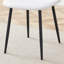 Plateforme de levage moderne et multifonctionnelle, plateau en panneau de fibres à densité moyenne, pieds en métal et 4 chaises de salle à manger blanches en tissu de lin.-1183867897-1183867896