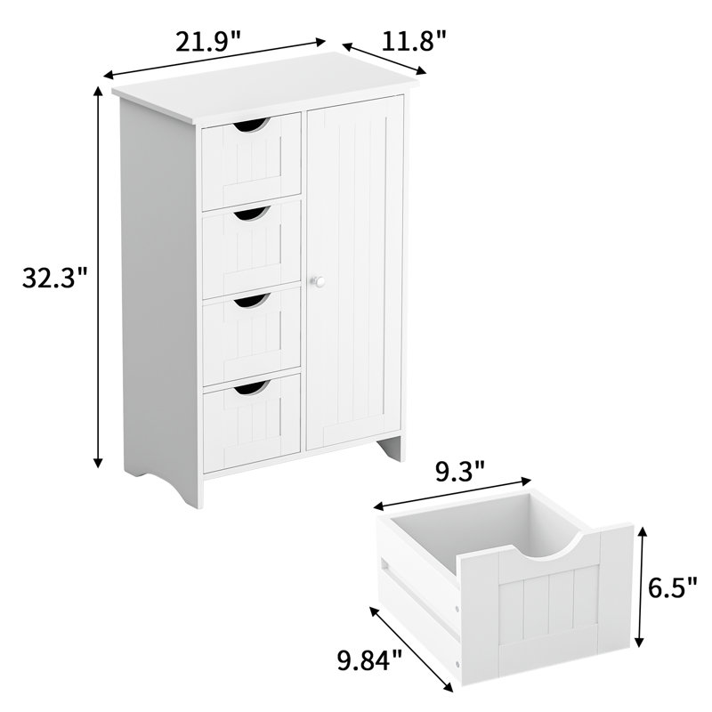 Kadie Bathroom Cabinet, White