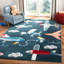 Glantz Navy / Ivory Area Rug-560422846