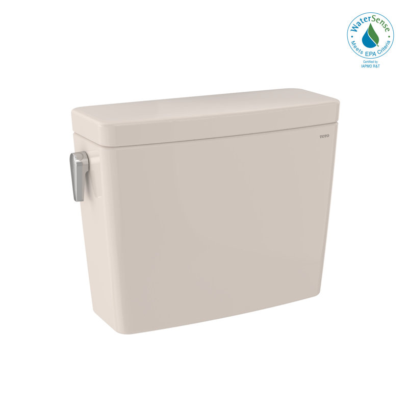 Réservoir de toilette allongé à double chasse 1,28 et 0,8 GPF TOTO® Drake® avec compatibilité WASHLET® + auto-chasse, beige Sedona