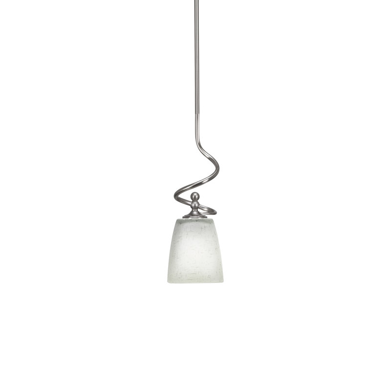 Mini-luminaire suspendu Ouest avec tige 4,5 po, Nickel brossé