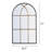 Arched Wall Mirror with Black and Gold Windowpane Design-1213207065