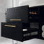 Meuble-lavabo mural moderne 40 po avec meuble-lavabo flottant en céramique massif