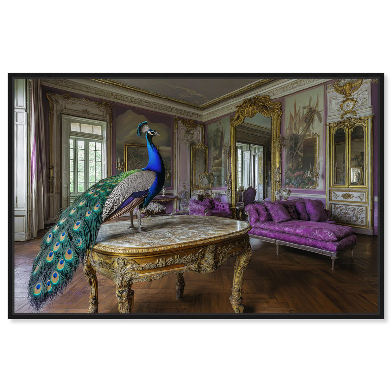 Royal Plumage sur toile, paysage classique par Art Remedy, H 11 po x l 16 po, Structure noire
