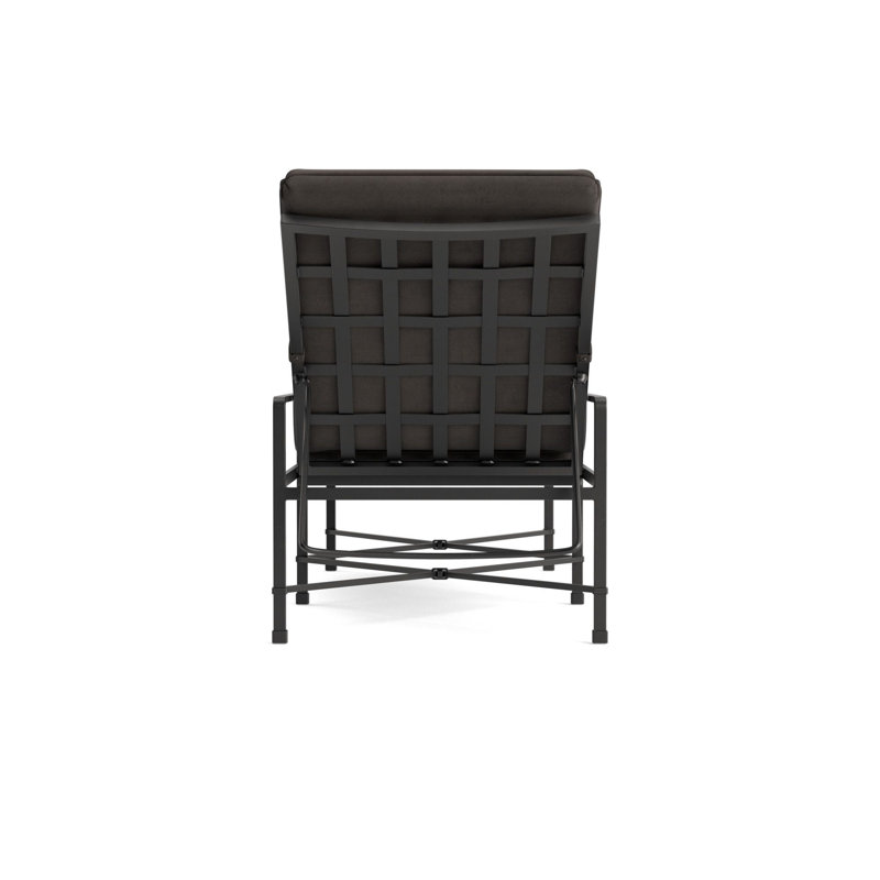 Venetian Outdoor Chaise Lounge, Textured Pewter, Fusion Charcoal