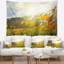 Tapisserie florale de montagne avec fleurs jaunes-28488322