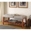 Banc en tissu et finition chêne Charla-1488441034