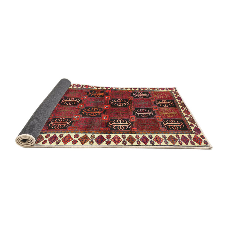 Tapis rouge à motif sud-ouest, Rond 4 pi