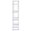 Bibliothèque à 4 tablettes blanc brillant