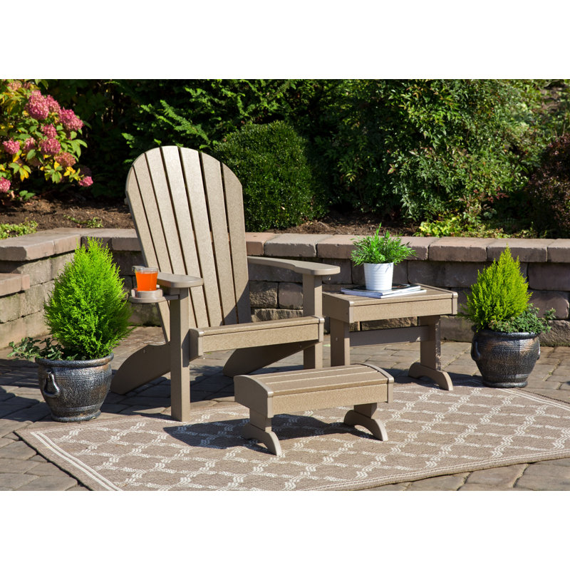 Aatikah Outdoor Adirondack Chair, Weathered Wood