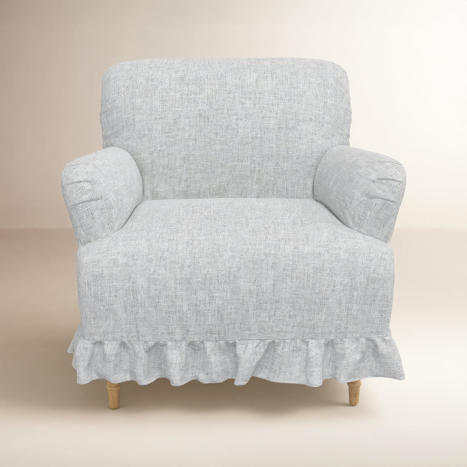 Maggie Slipcovered Armchair, Zuma Pumice Textured Linen