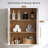 Modern Arched Bathroom Wall Cabinet with Glass Doors, White-2PCS-428058262-422599756