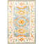 Tapis décoratif bleu à motif floral-1009423103
