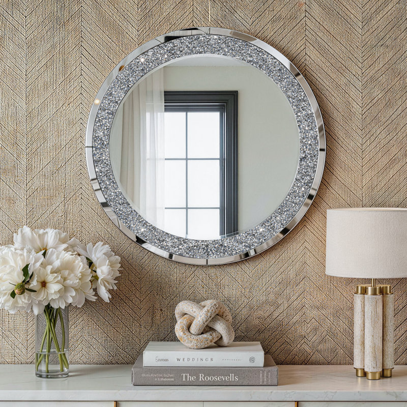 Round Glass Wall Mirror