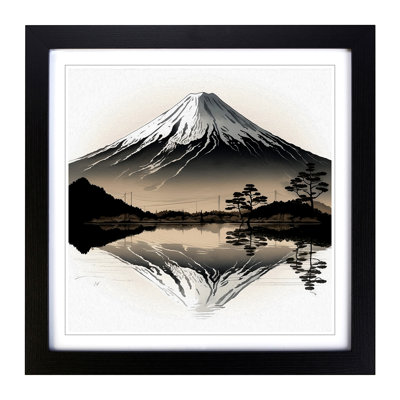Mount Fuji Drawing - Framed Print